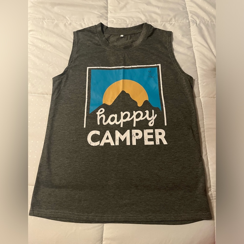 Happy camper tank top